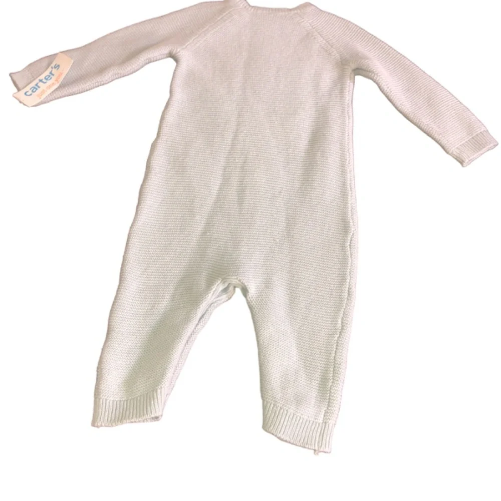 carter’s -just one you-Baby Boy Knit One-Piece Romper Set Size 6 Months - Picture 6 of 7